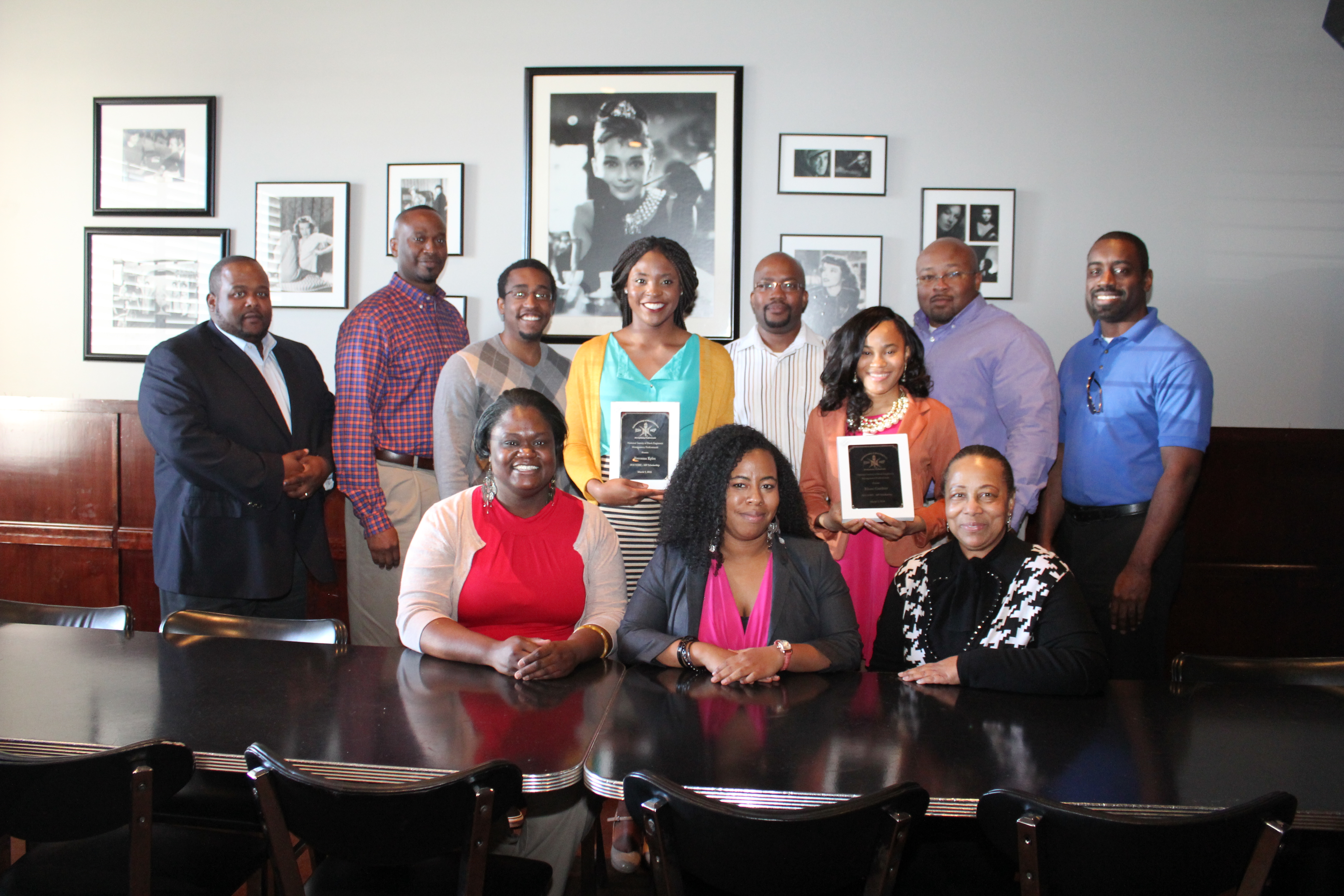 2016 NSBE MP Scholarship receipents with NSBE MP members.